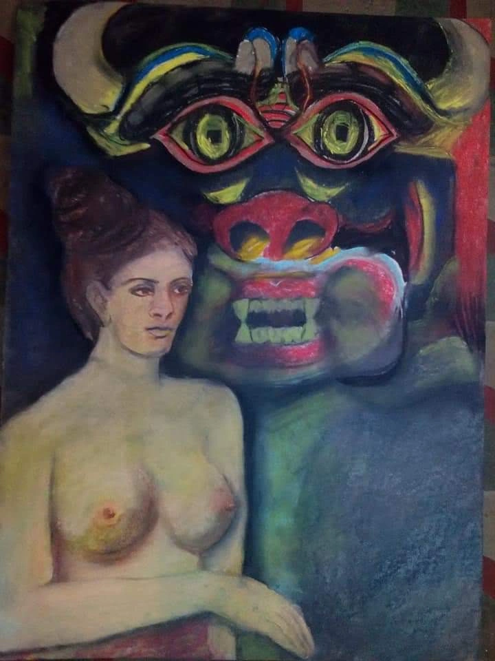 Portrait painting by Swagata Bose